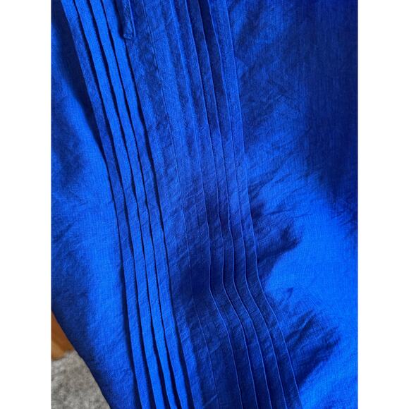 Simply Vera Vera Wang Cobalt Blue Pleated Tie-Neck Top 4X New w/ Tags - Picture 4 of 8